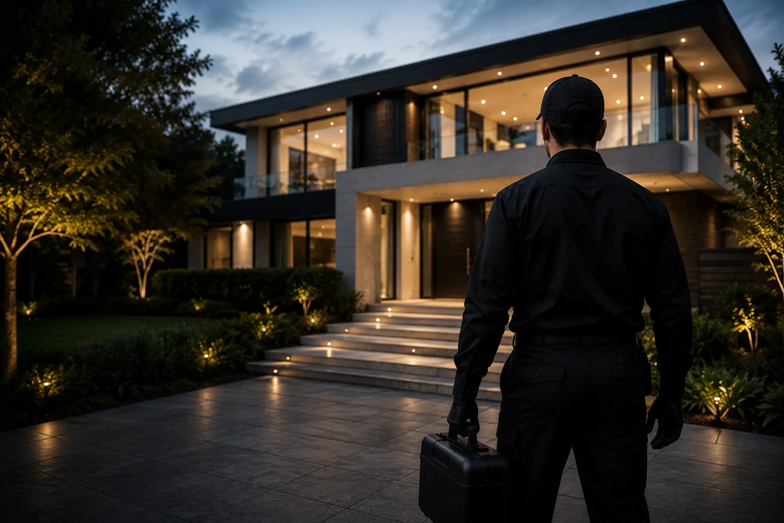 FORT technician arriving at a residential property for inspection